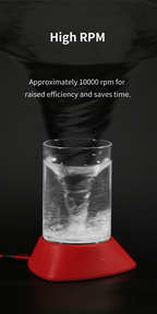 DSPIAE High RPM panel: a vortex in a glass of water spinning on the MS-01 LE at about 10000 rpm