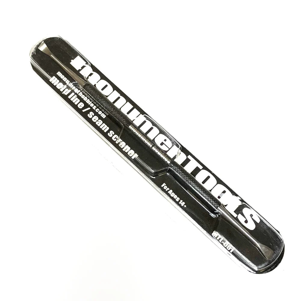 Monument Hobbies MonumenTOOLS Mold Line Seam Scraper — stainless steel tool in packaging