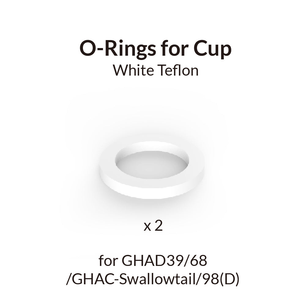 Gaahleri contents card: one white Teflon cup o-ring for GHAD-39, GHAD-68, Swallowtail and 98(D), marked x 2