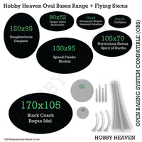 60x30mm Rectangle Slotted Plastic Bases
