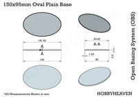 150x95mm Oval Plain Plastic Base
