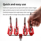 DSPIAE Quick and easy use panel: four slots take button or trigger airbrushes and keep the cups level
