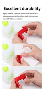 DSPIAE Excellent durability panel: polypropylene and aluminium, a red slot wiped clean with a cloth