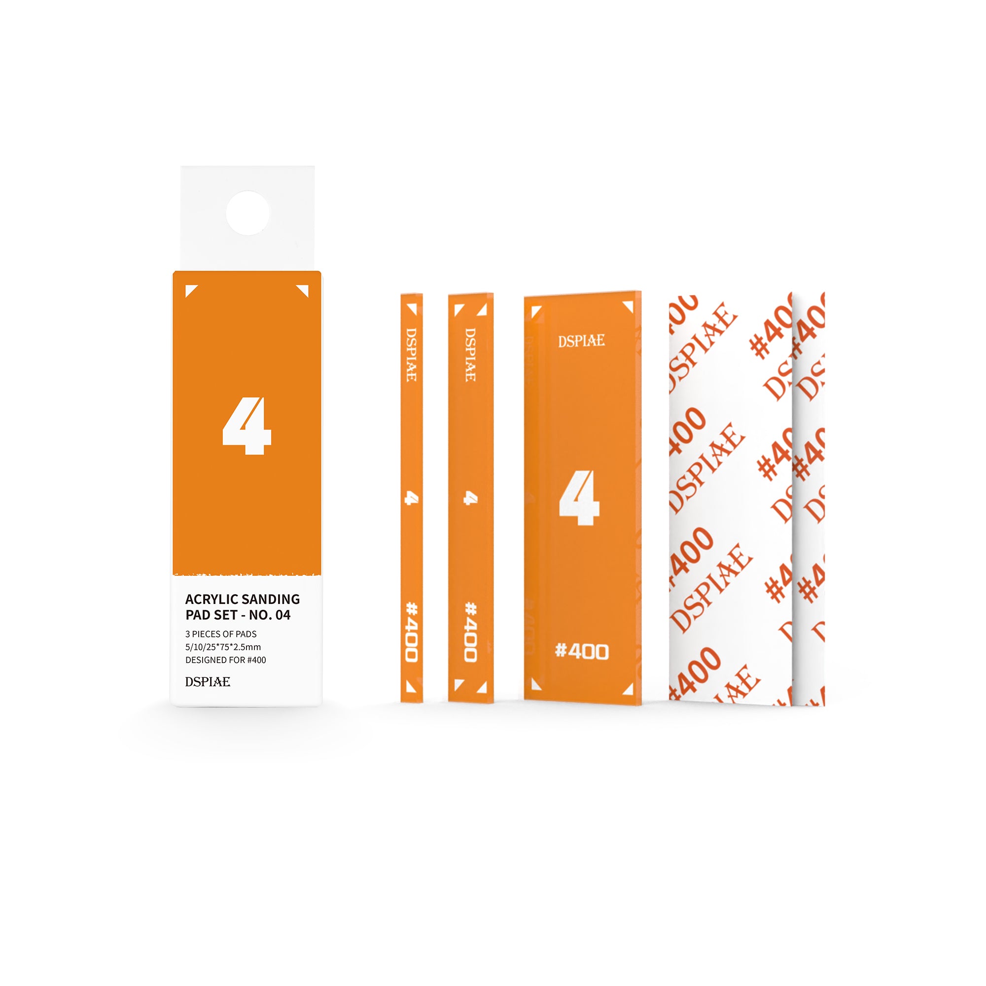 DSPIAE PT-SP04 Acrylic Sanding Pad Set – Orange