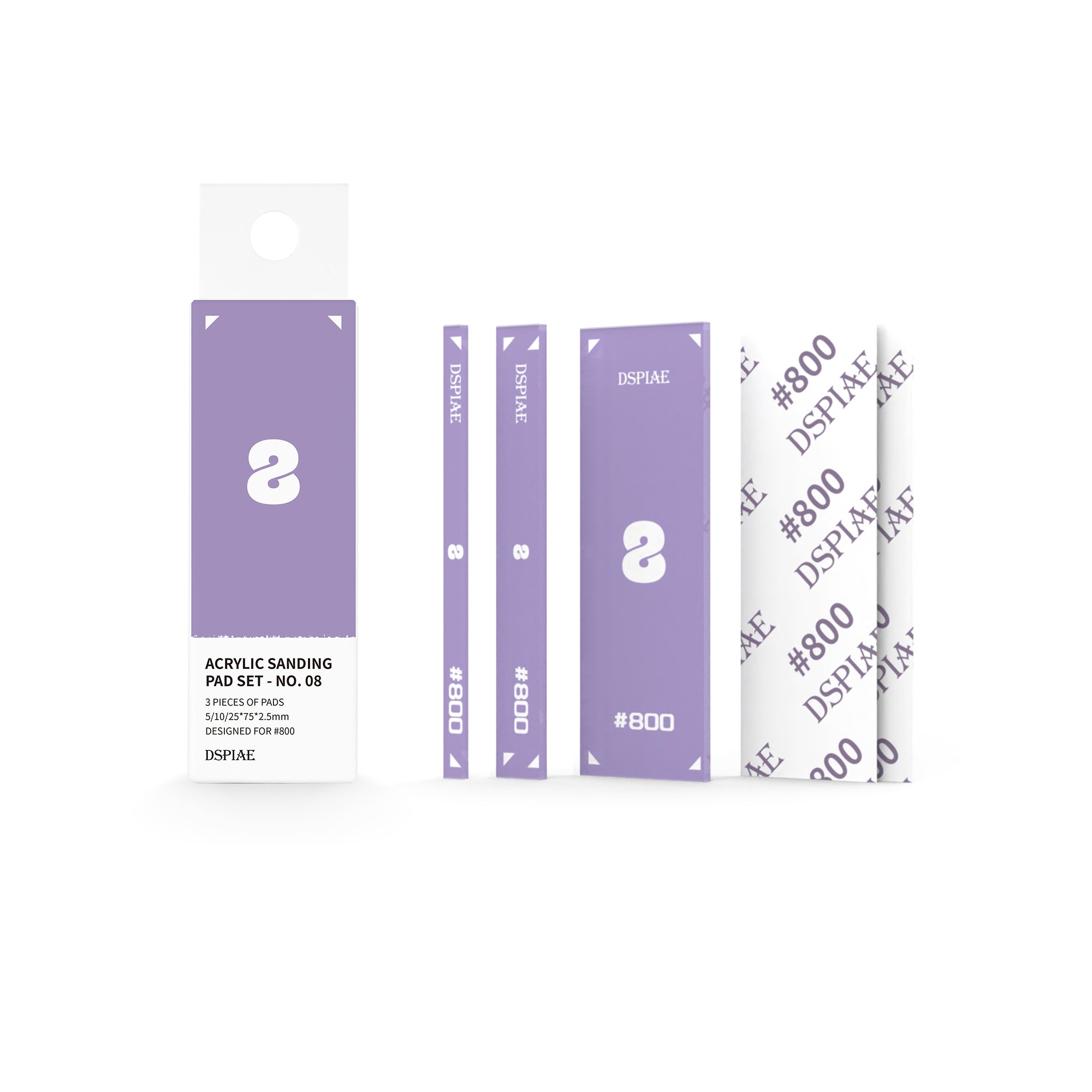 DSPIAE PT-SP08 Acrylic Sanding Pad Set – Purple