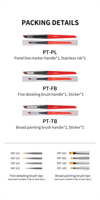 DSPIAE packing details: detail tips 2/0 to 5/0 and broad tips E01, E02, U01, U02, three per pack