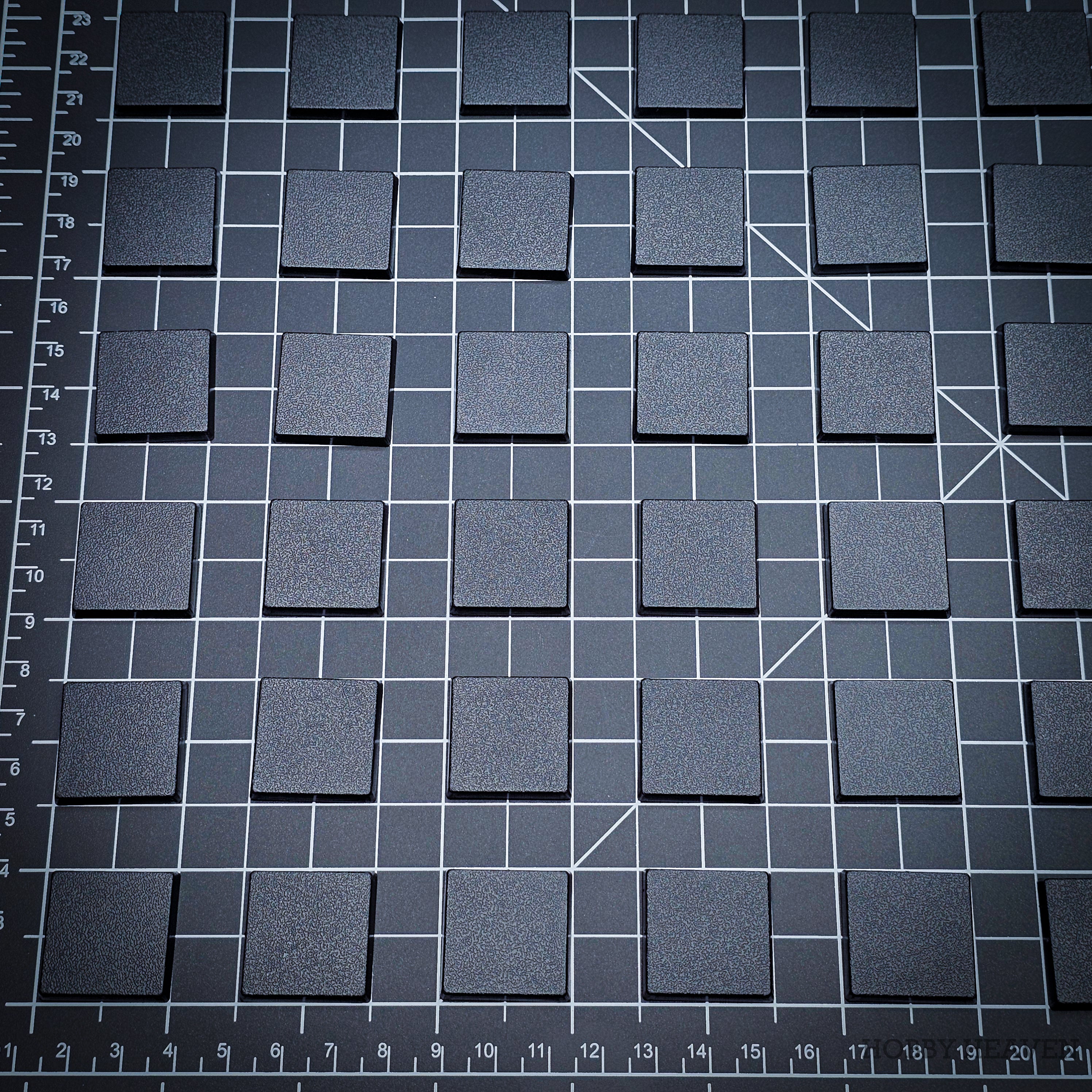 25mm Square Plain Plastic Bases