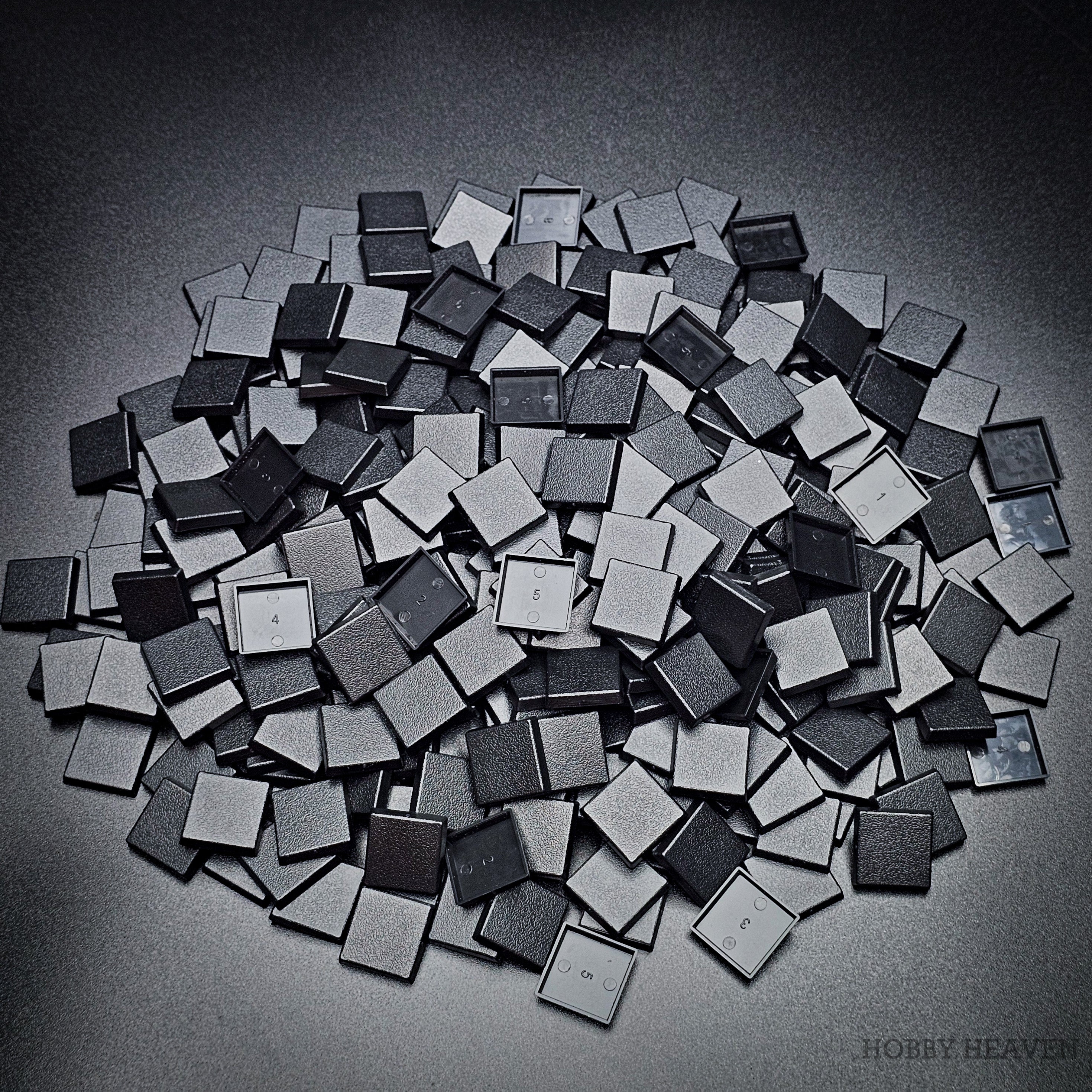 20mm Square Plain Plastic Bases for Wargaming Miniatures