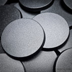 40mm Round Bases | Plain Black Plastic Bases for Wargames| Miniature Wargaming Bases