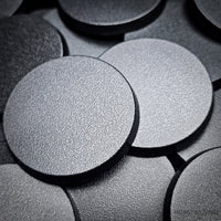 40mm Round Bases | Plain Black Plastic Bases for Wargames| Miniature Wargaming Bases
