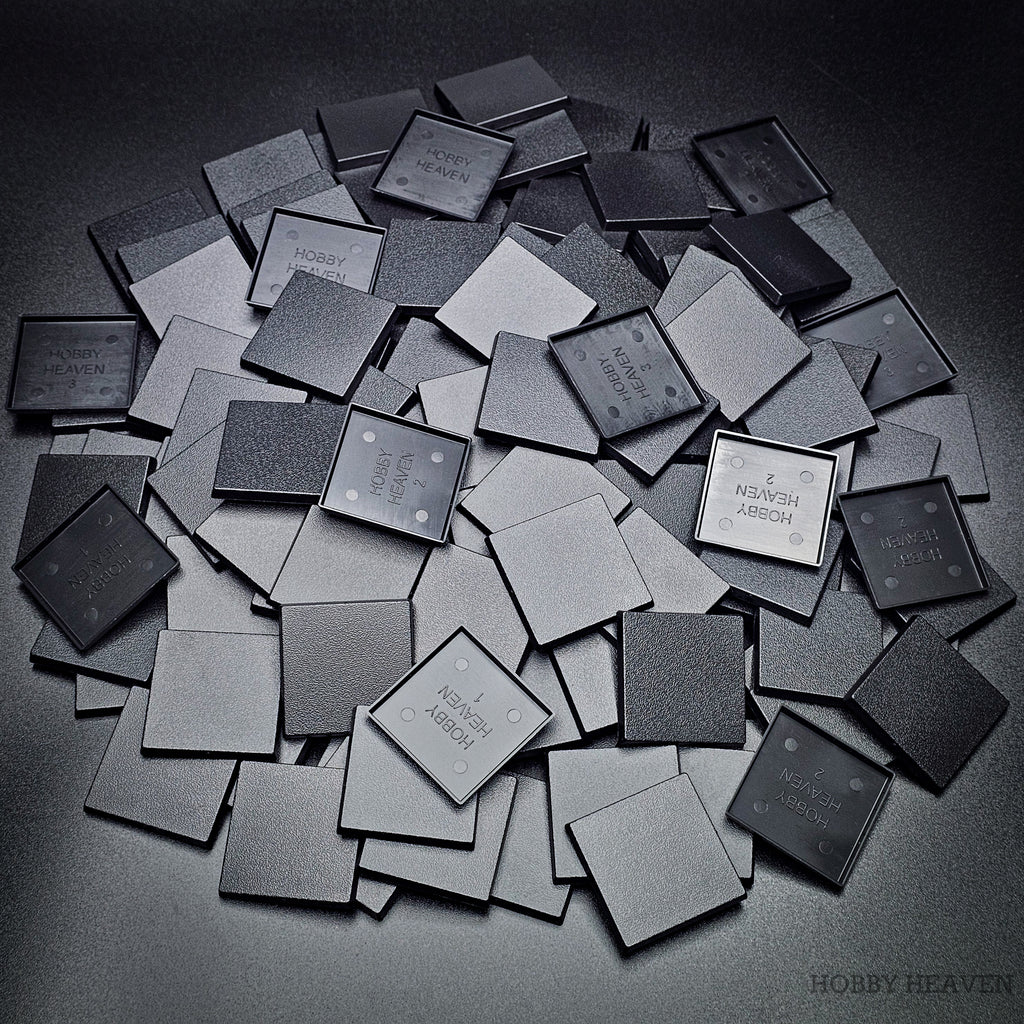 40mm Square Plain Plastic Bases