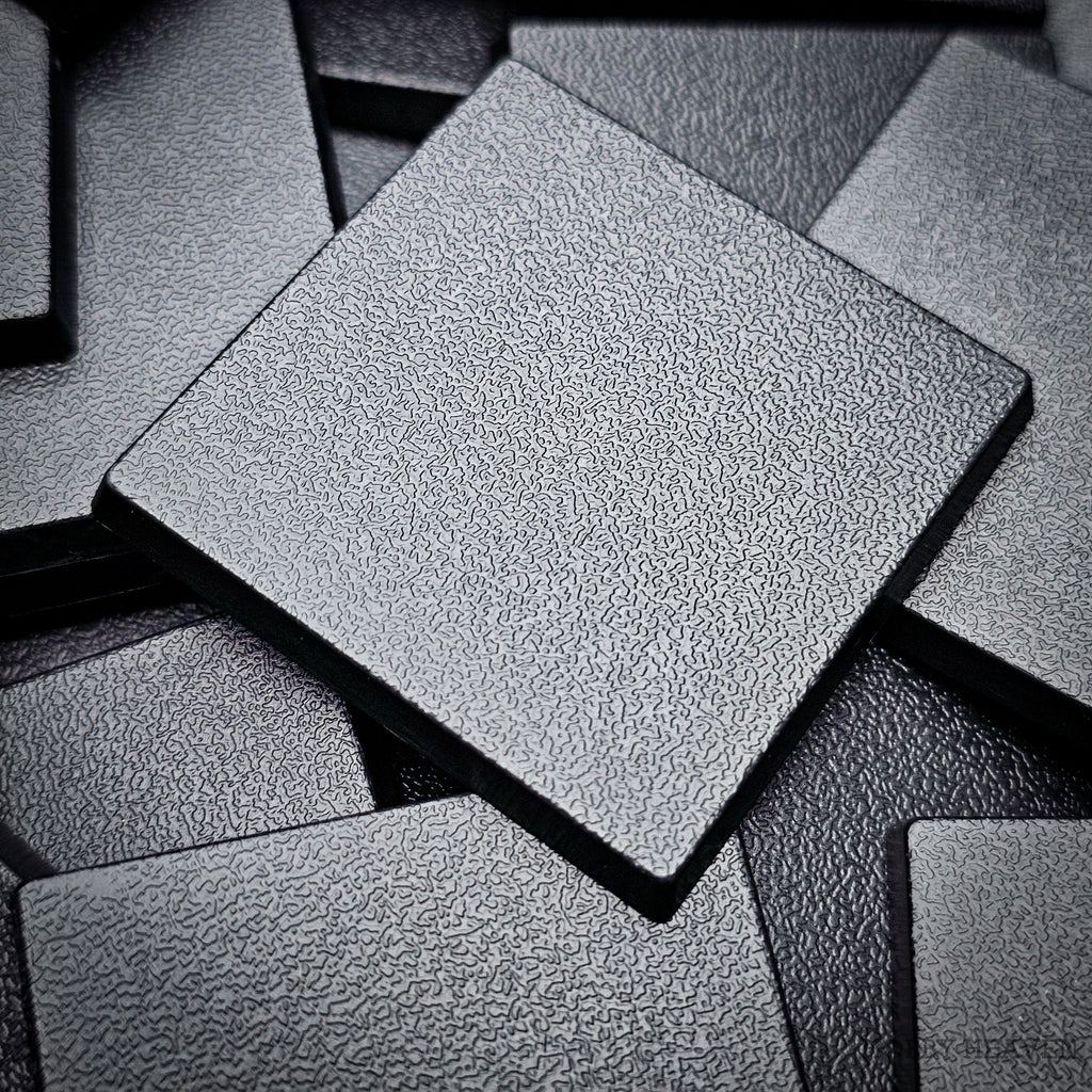 40mm Square Plain Plastic Bases