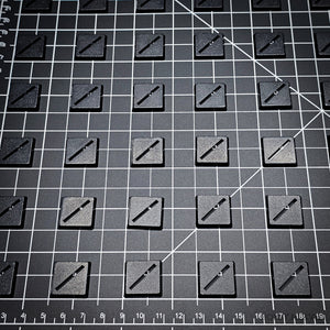 20mm Square Slotted Plastic Bases