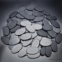 60x35mm Oval Plain Plastic Bases
