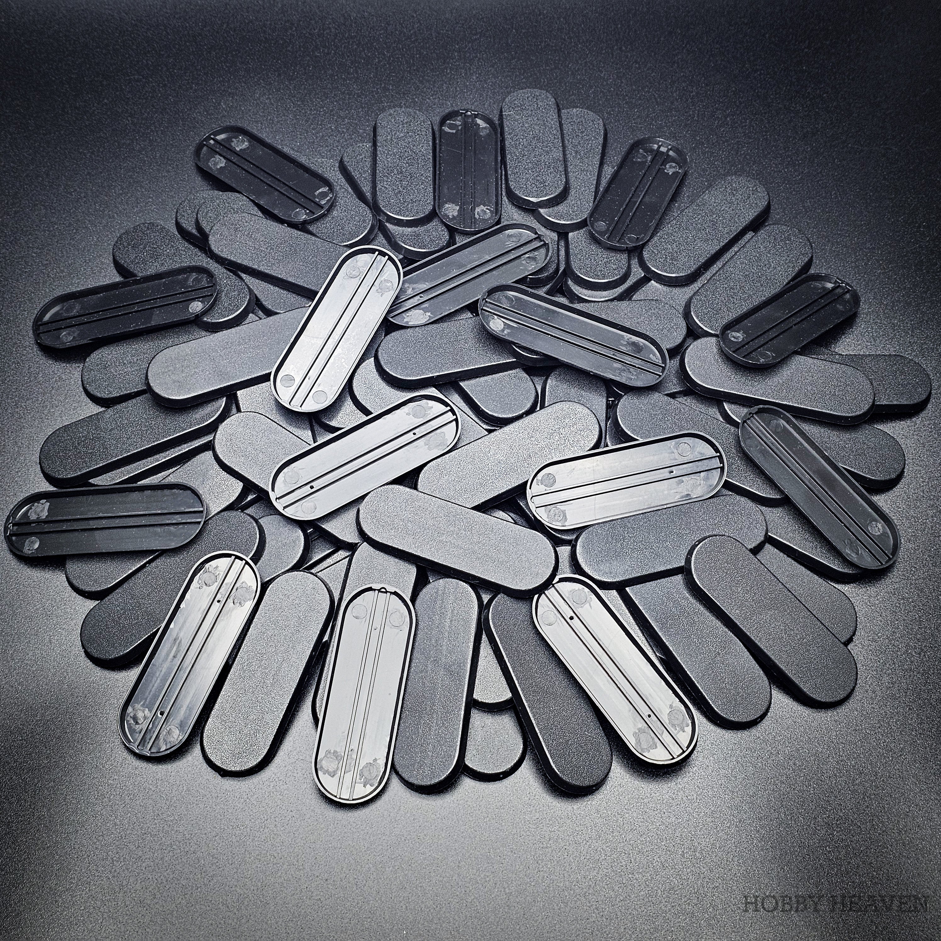 70x25mm Pill Bike Plain Plastic Bases