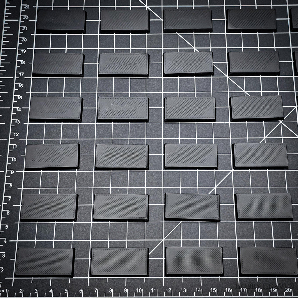 40x20mm Rectangle Plain Plastic Bases 3d Print