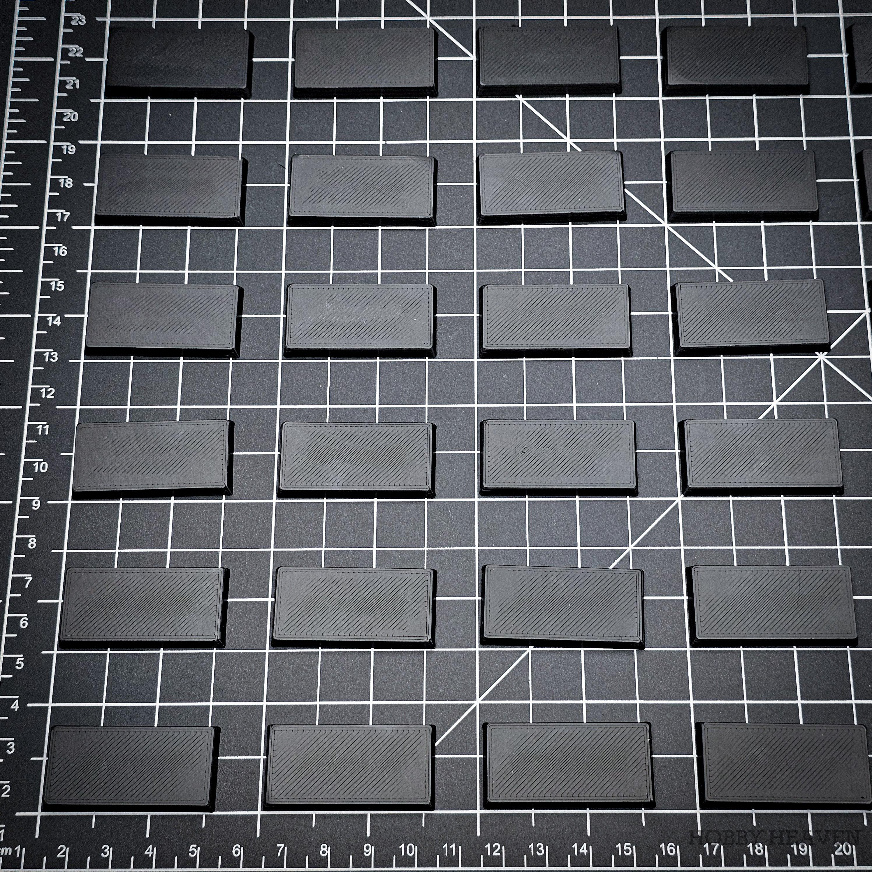 40x20mm Rectangle Plain Plastic Bases 3d Print