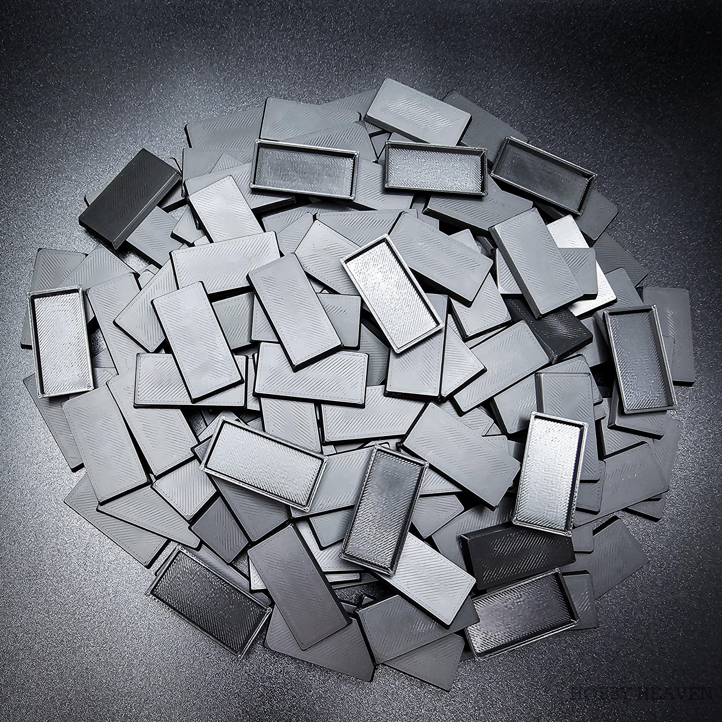 40x20mm Rectangle Plain Plastic Bases 3d Print