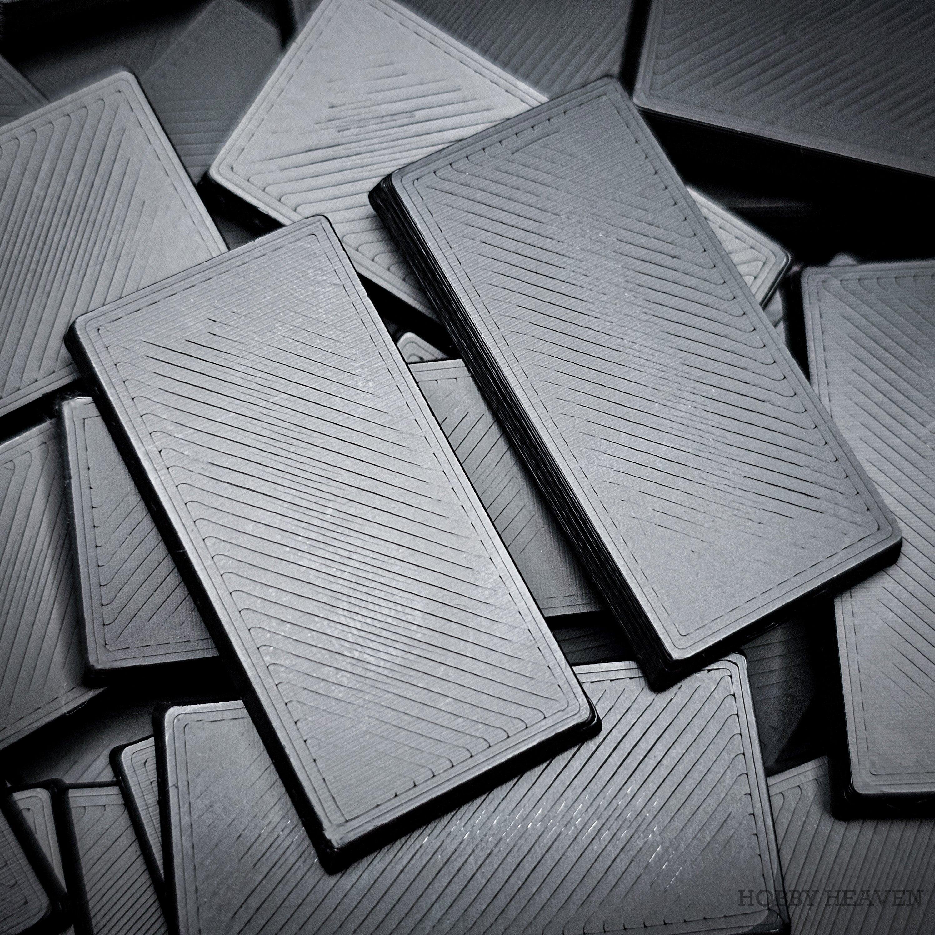 40x20mm Rectangle Plain Plastic Bases 3d Print