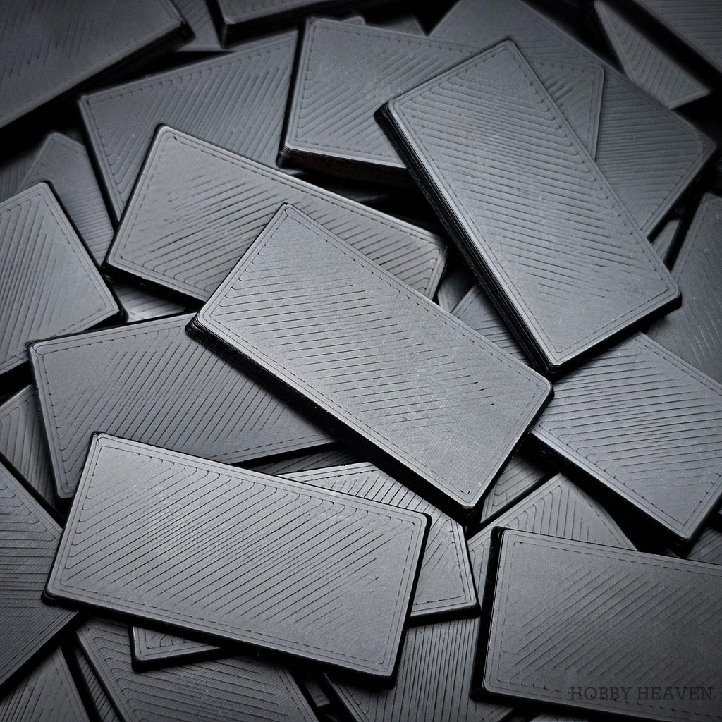 40x20mm Rectangle Plain Plastic Bases 3d Print