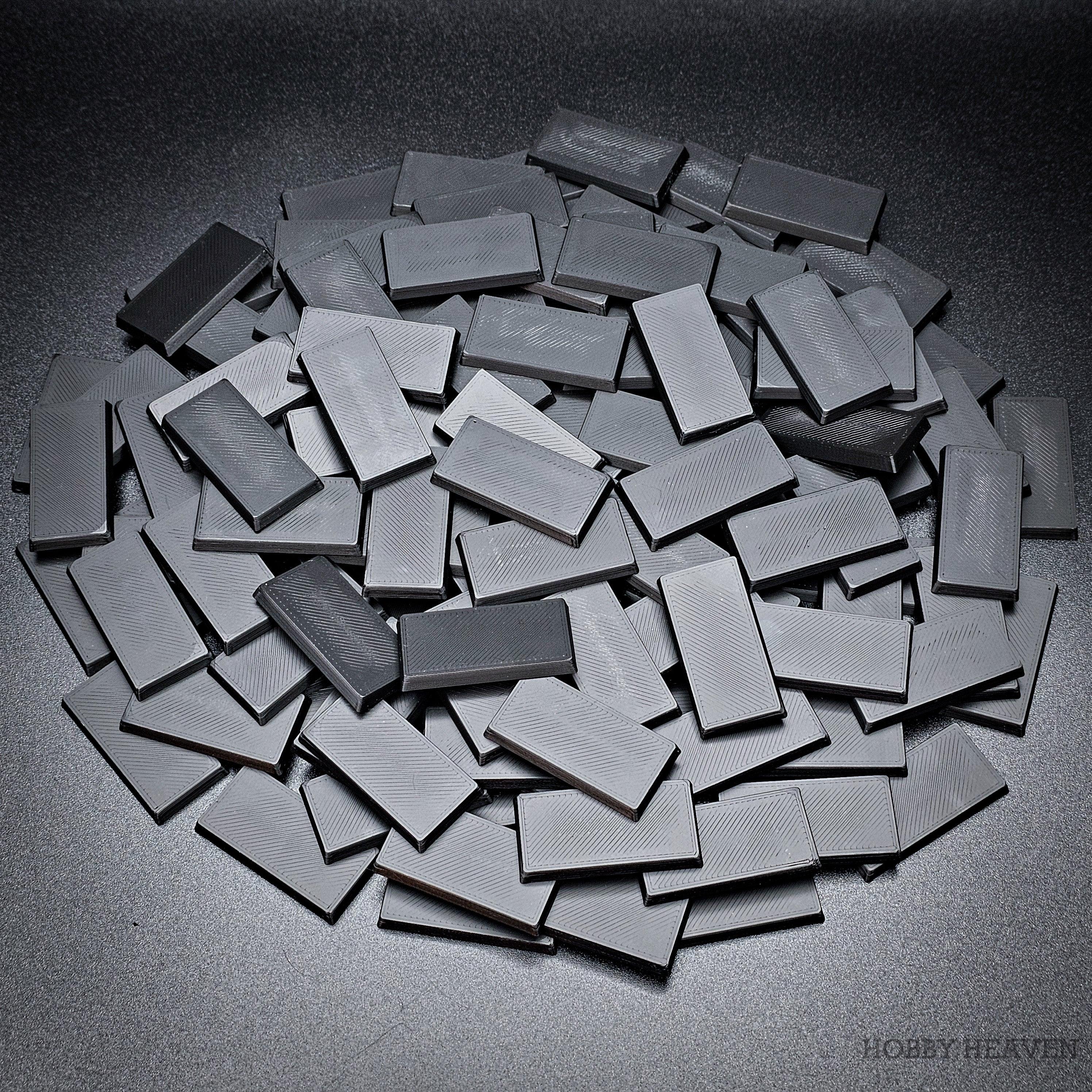 40x20mm Rectangle Plain Plastic Bases 3d Print