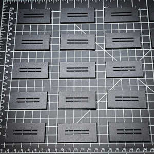 60x30mm Rectangle Slotted Plastic Bases