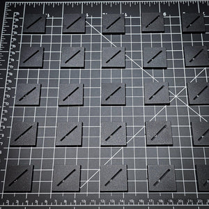 30mm Square Diagonal Slotted Plastic Bases