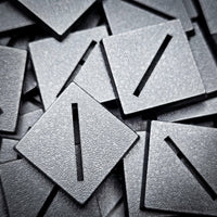 30mm Square Diagonal Slotted Plastic Bases
