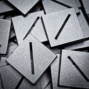 30mm Square Diagonal Slotted Plastic Bases