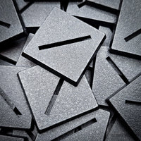 30mm Square Diagonal Slotted Plastic Bases
