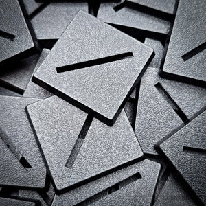 30mm Square Diagonal Slotted Plastic Bases