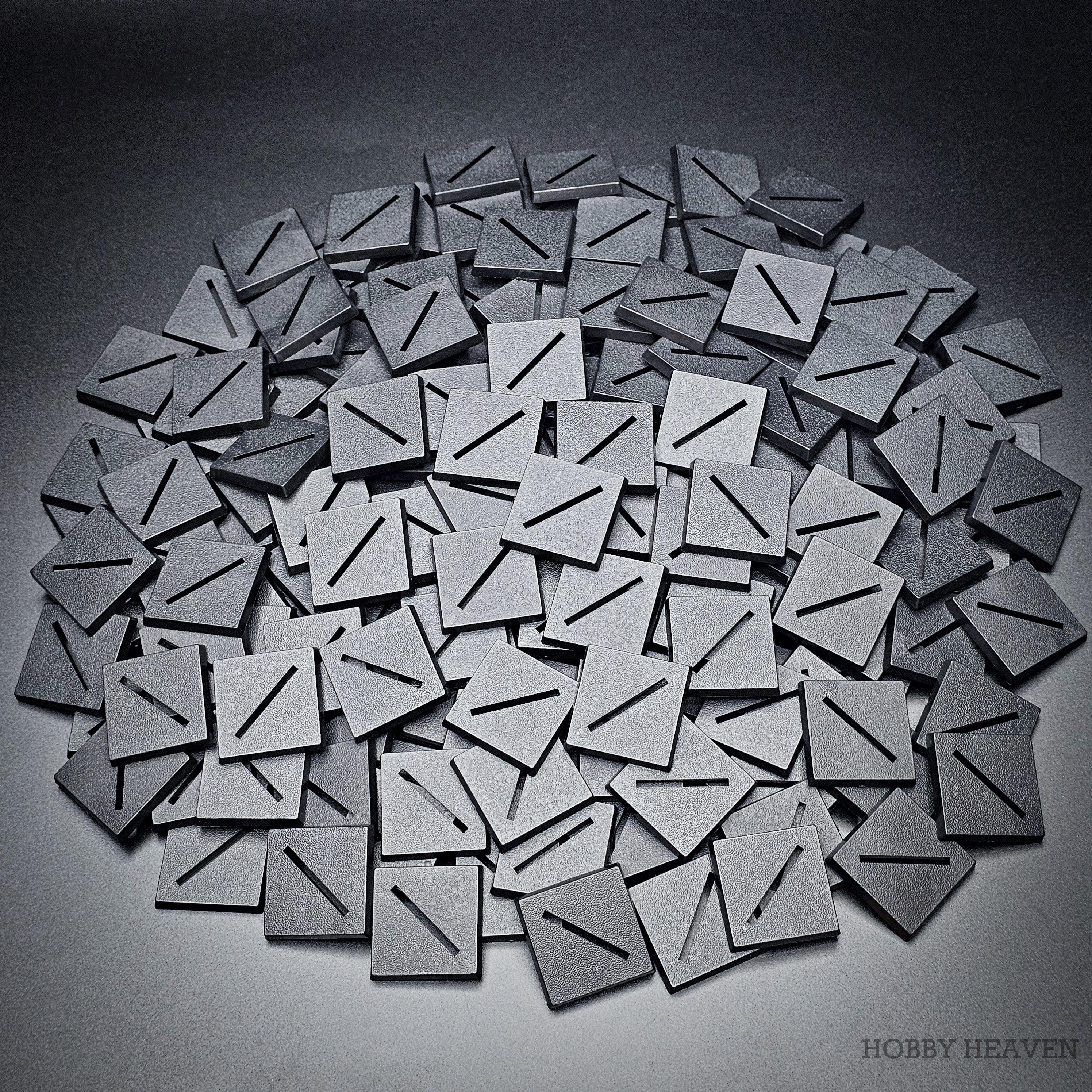 30mm Square Diagonal Slotted Plastic Bases