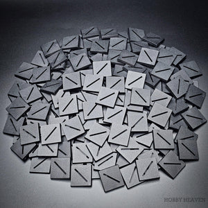 30mm Square Diagonal Slotted Plastic Bases