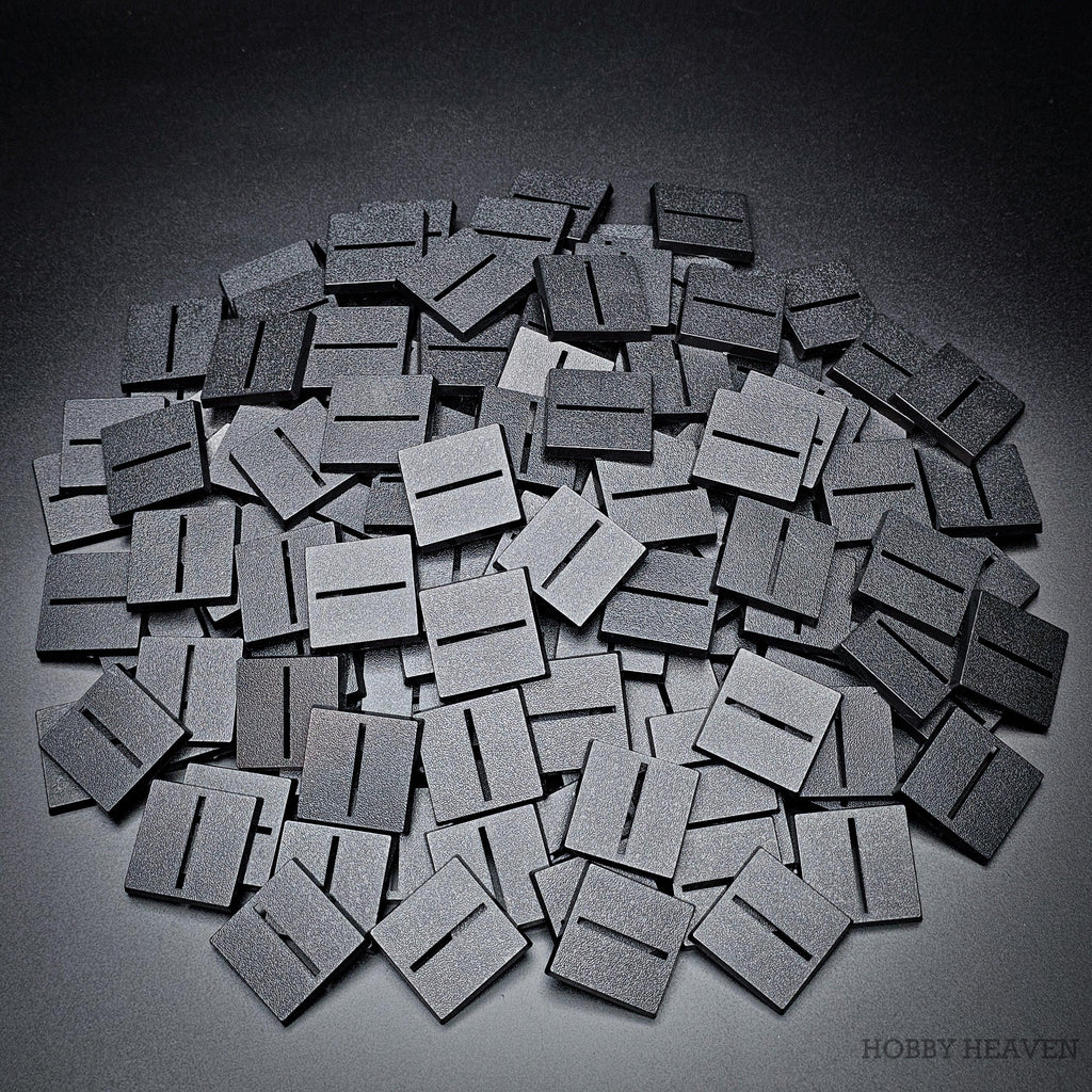 30mm Square Parallel Slotted Plastic Bases
