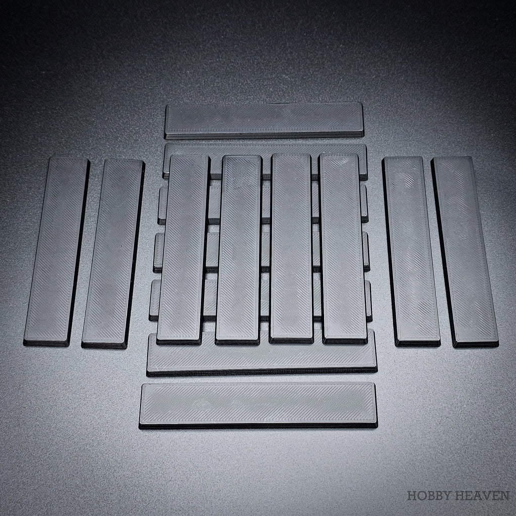 100x20mm Rectangle Plain Bases for Wargaming Miniatures 3d Print