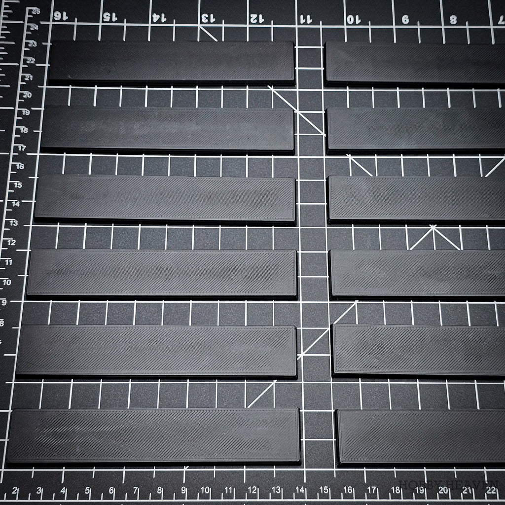 125x25mm Rectangle Plain Bases for Large Wargaming Miniatures 3d Print