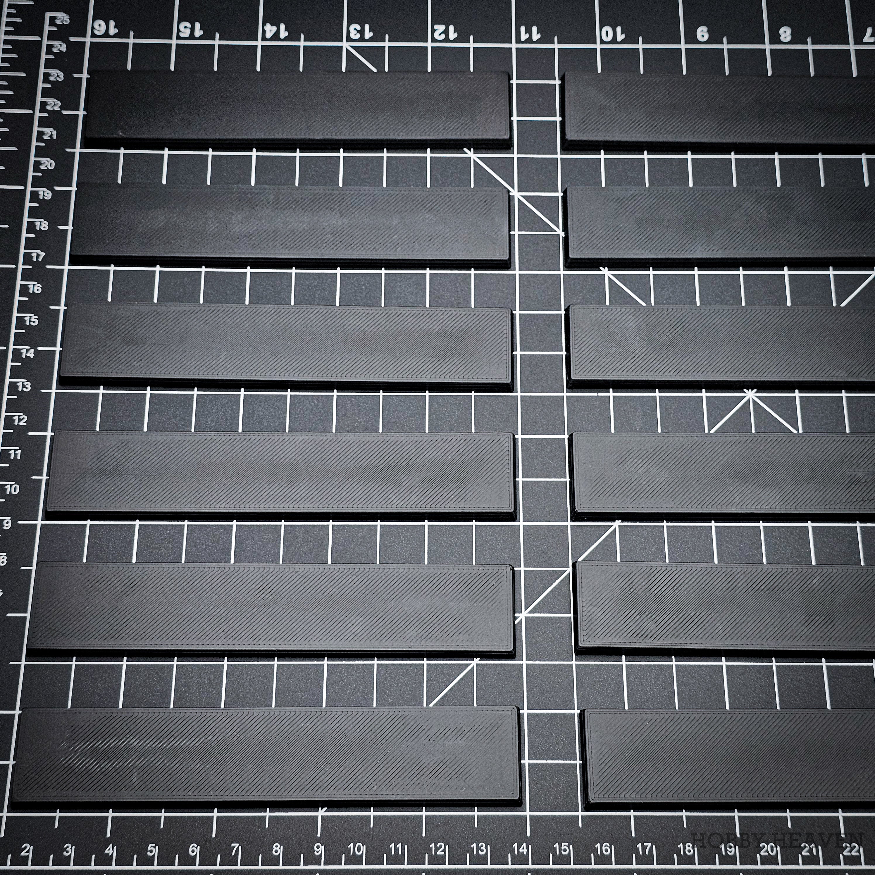 125x25mm Rectangle Plain Bases for Large Wargaming Miniatures 3d Print