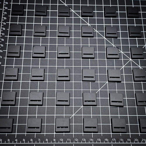 20mm Square Parallel Off-Center Slotted Bases 3d Print