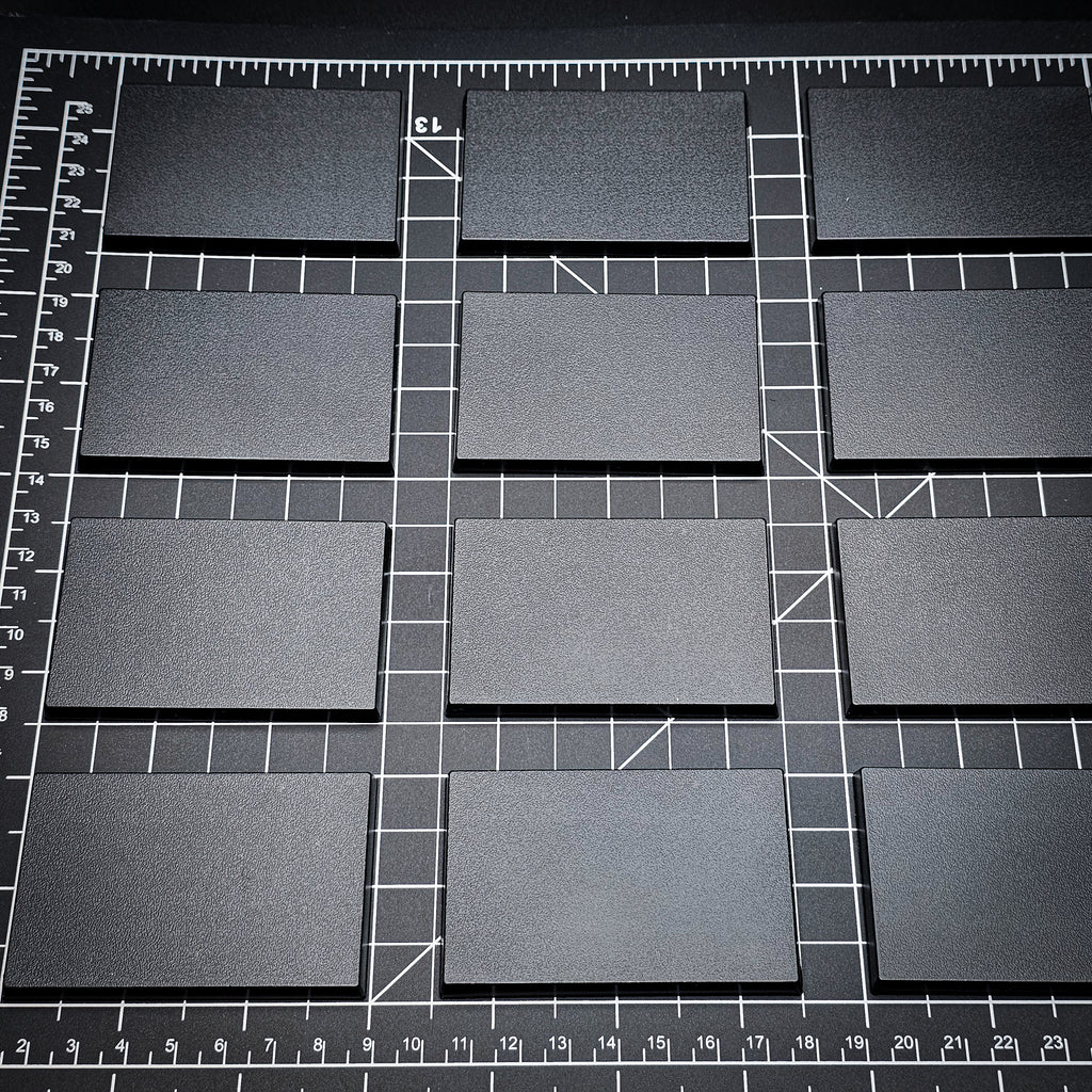 50x75mm | 75x50mm Rectangular Plain Plastic Bases | Versatile Miniature Stands
