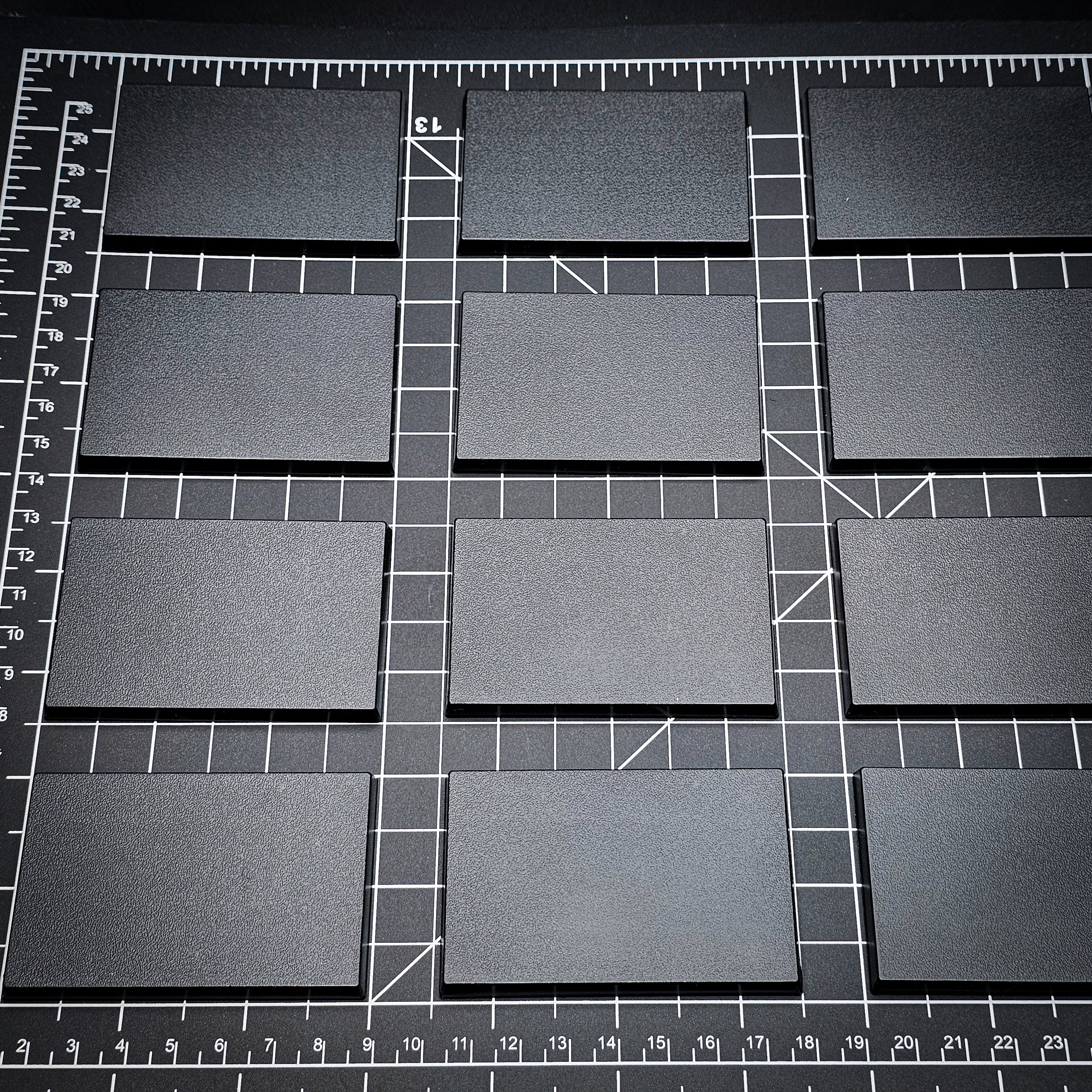 50x75mm | 75x50mm Rectangular Plain Plastic Bases | Versatile Miniature Stands