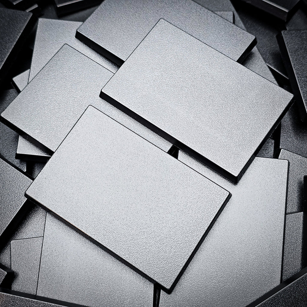50x75mm | 75x50mm Rectangular Plain Plastic Bases | Versatile Miniature Stands