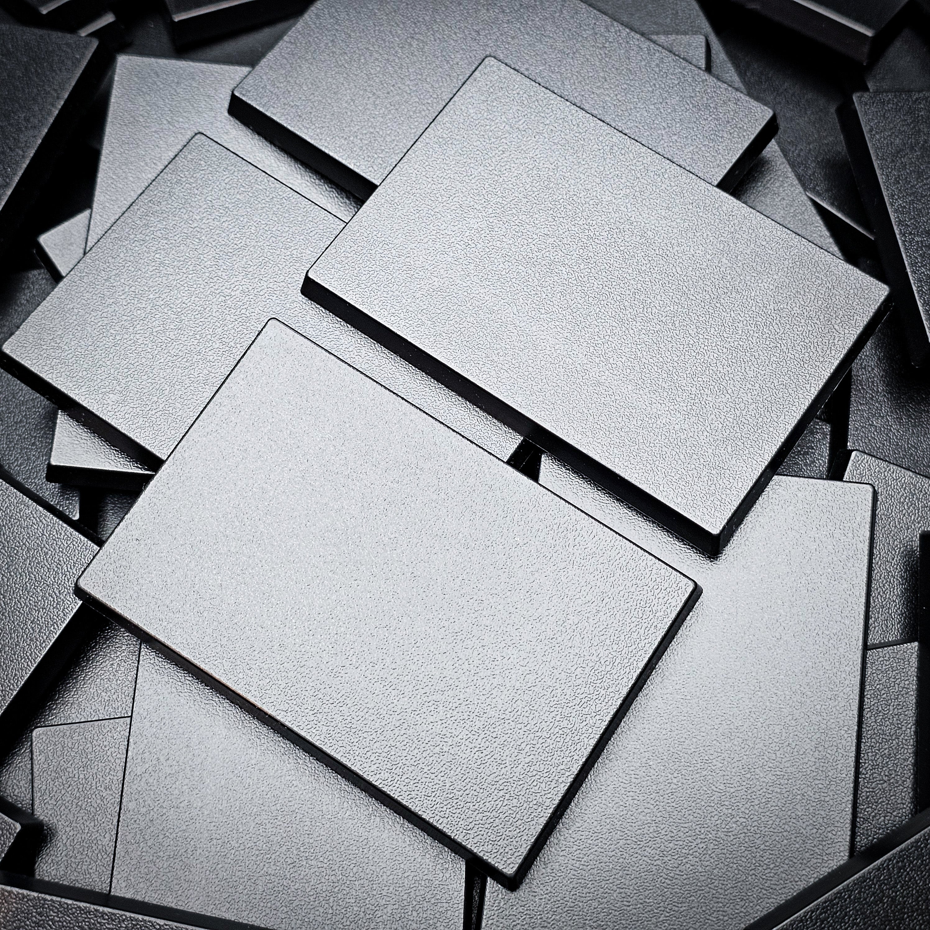 50x75mm | 75x50mm Rectangular Plain Plastic Bases | Versatile Miniature Stands