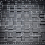 25mm Square Off Center Slotted Plastic Bases 3d Print