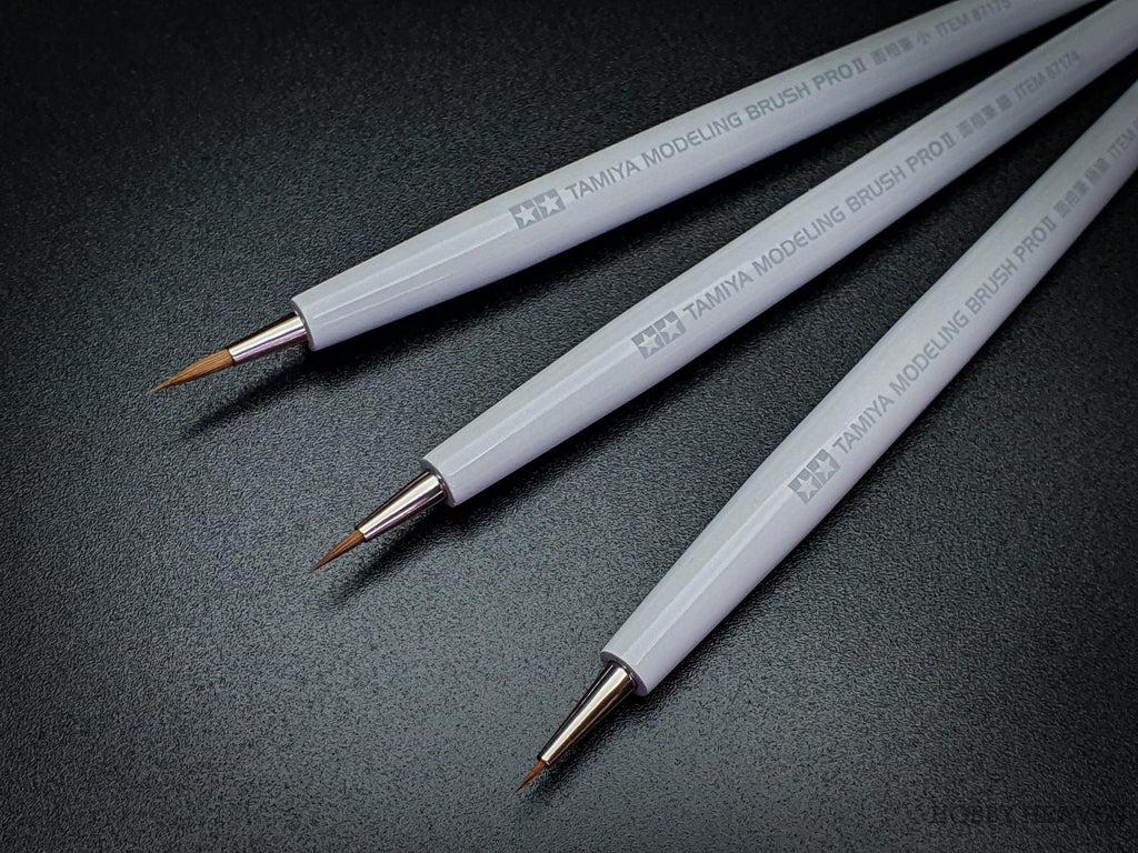 Tamiya Pro II Pointed Kolinsky Sable Brush Range - Hobby Heaven