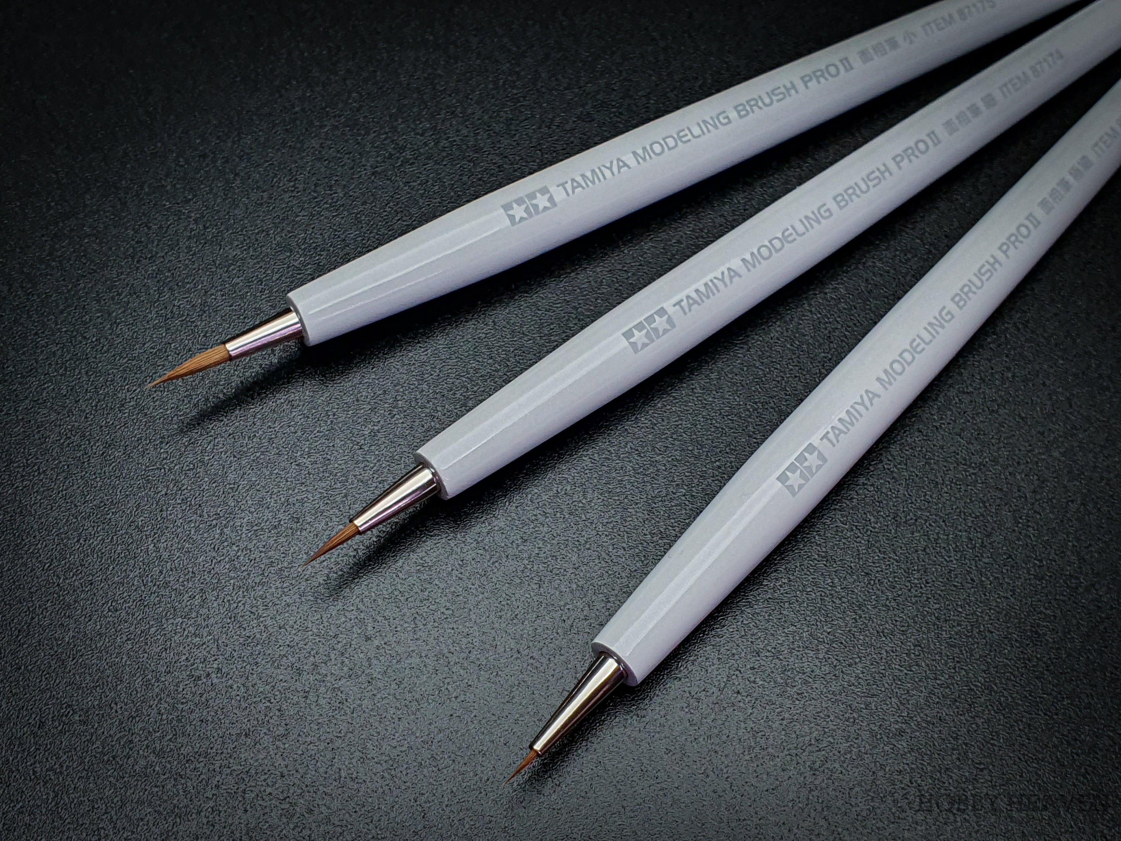 Tamiya Pro II Pointed Kolinsky Sable Brush Range - Hobby Heaven