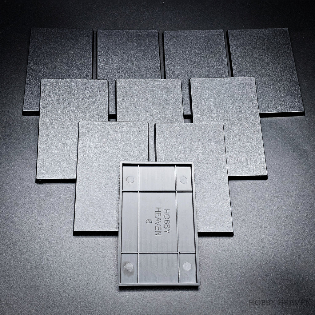 100x60mm Rectangular Plain Plastic Bases