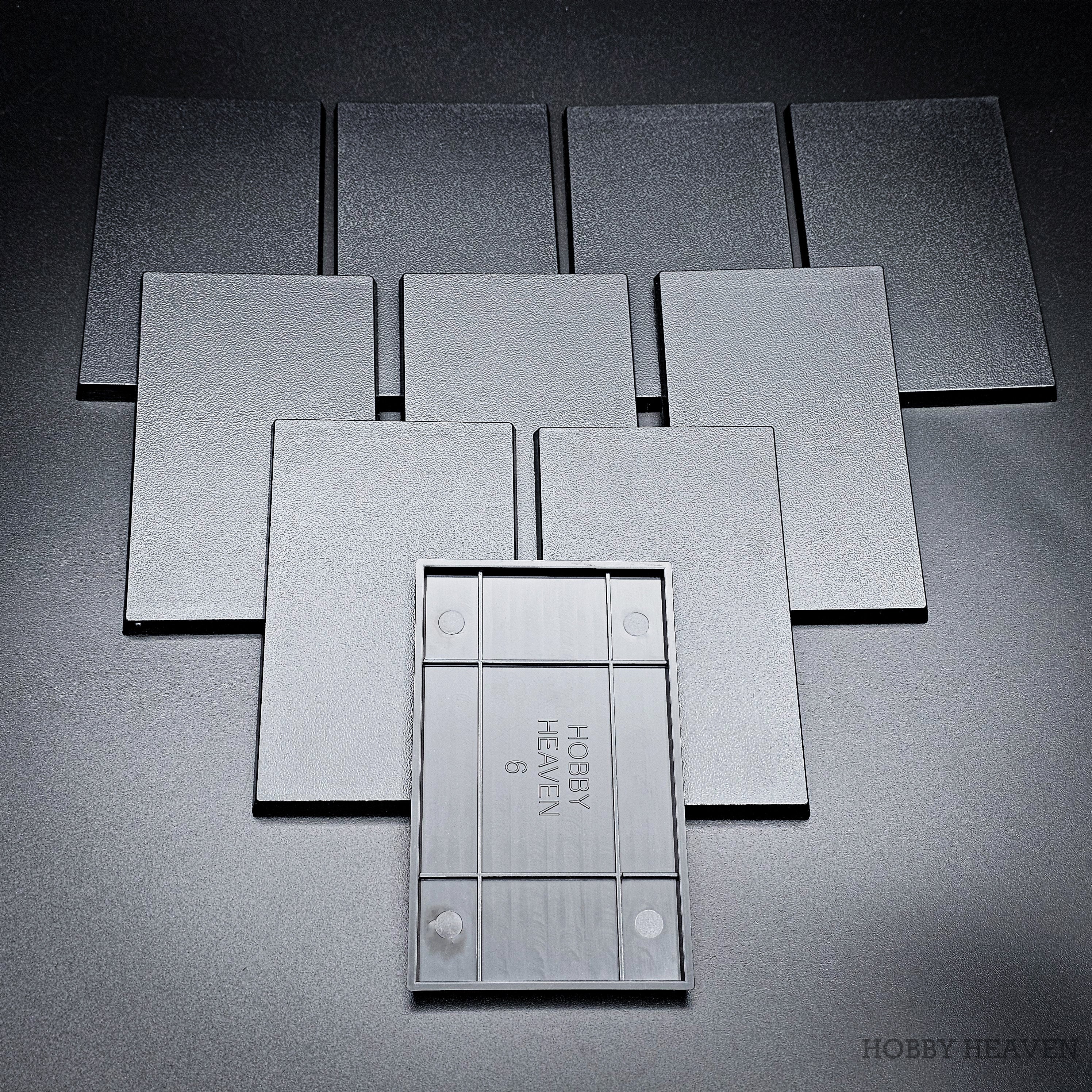 100x60mm Rectangular Plain Plastic Bases