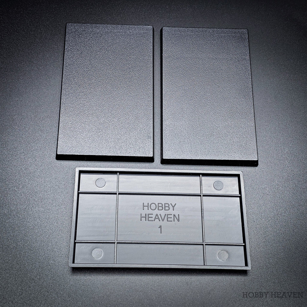 100x60mm Rectangular Plain Plastic Bases