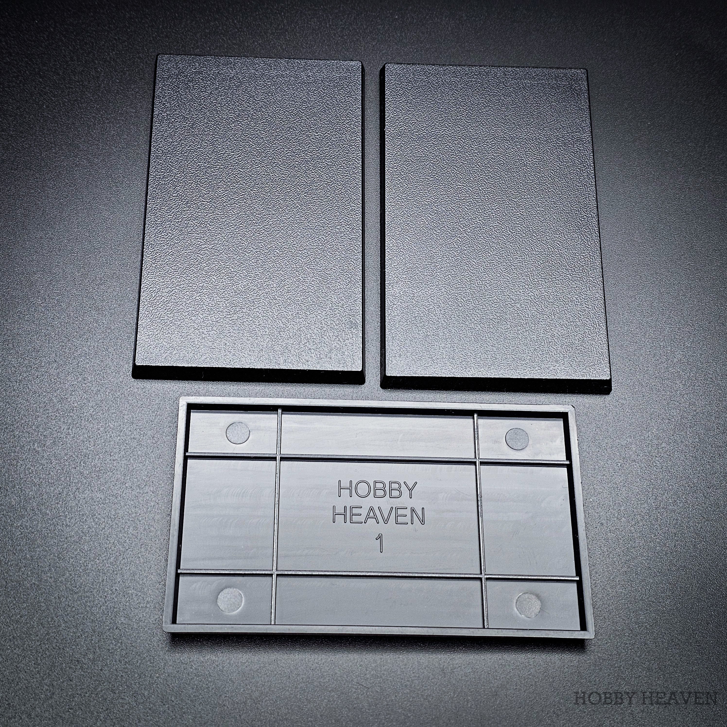 100x60mm Rectangular Plain Plastic Bases