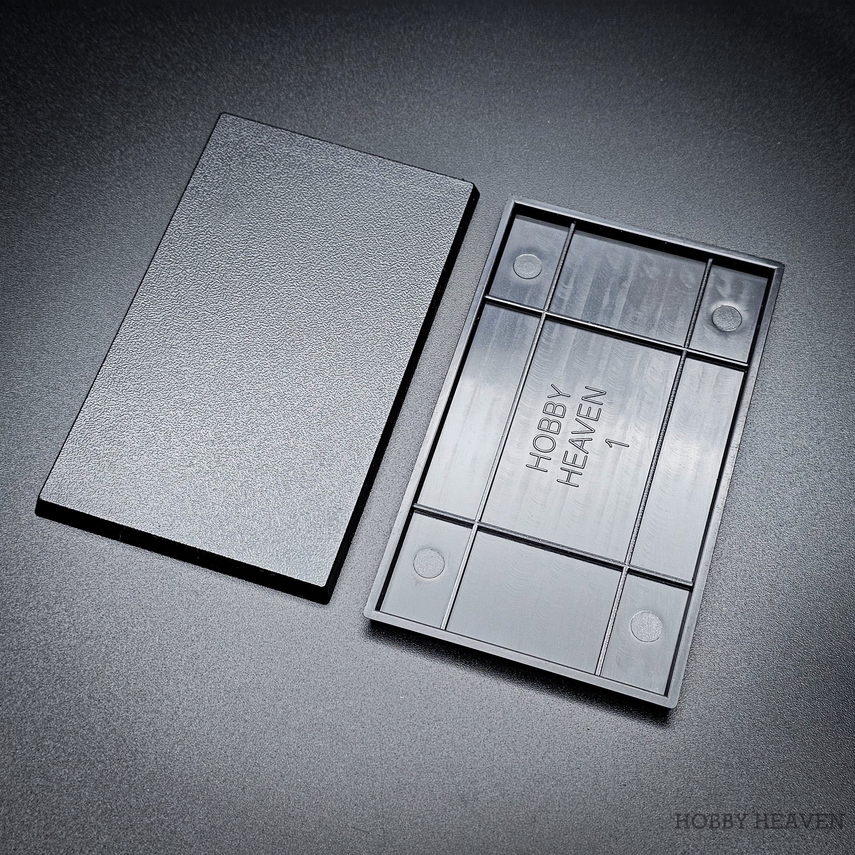 100x60mm Rectangular Plain Plastic Bases